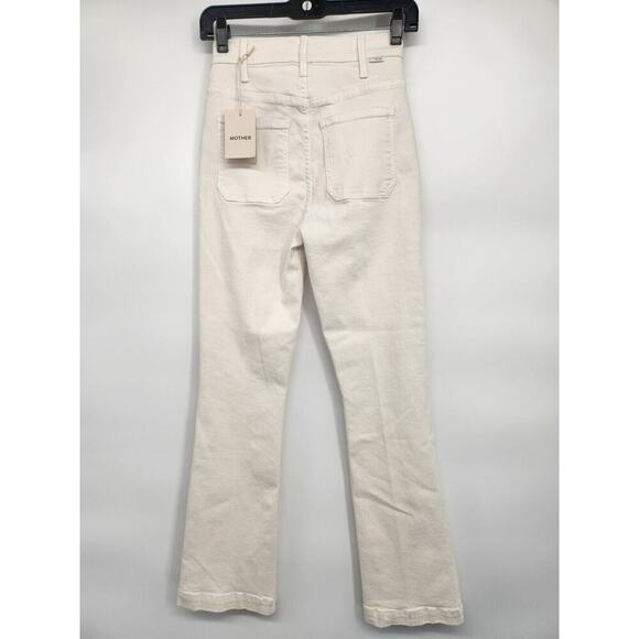 NWD Mother The Hustler Patch Pocket Flood Bootcut Jeans Sz 24 Cream Puffs #7B417 - Picture 5 of 13